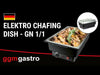 Chafing Dish elektryczny / Podgrzewacz bufetowy elektryczny - GN 1/1 - z pokrywą - Czarny