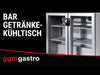 Commercial Back Bar Cooler PREMIUM PLUS - 600mm - 140L - with 1 solid door - Black