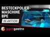 Polerka do sztućców - do 7000 szt./h - 600W - z lampą UV‑C - w zestawie 1 napełnienie granulatem