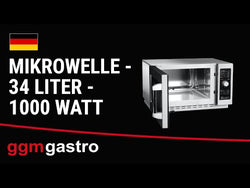 Microwave - 34 liters - 1 kW - Manual