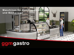 Piec obrotowy z nawilżaniem - dotykowy - 10x EN 600x400 - Czarny - z okapem & komorą rozrostu