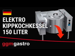 Elektryczny kocioł warzelny uchylny – 18 kW – ogrzewanie pośrednie – z dopływem wody i kranem spustowym
