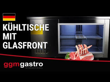 Stół chłodniczy - 1800x700 mm - 3 drzwi z tyłu - ze szklanym panelem przednim