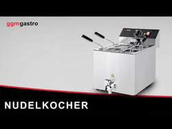 Kuchenka do makaronu - 8 litrów - 3,25 kW - z zaworem spustowym - w zestawie 4 kosze