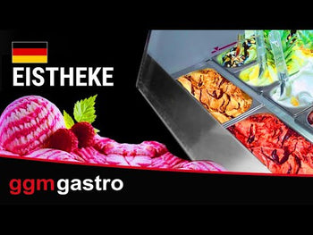 Lada na lody LIAM - 1310 mm - statyczna - na 10+10x 5 litrowych pojemników na lody - jasnoniebieska