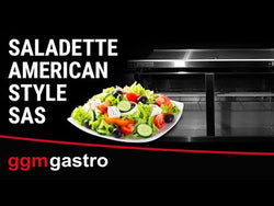 PREMIUM American Style Salad Table - 1230 mm - 396 liters - 2 doors - including 12 GN 1/6 containers