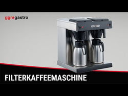 Filter coffee maker - 2x 2 litres - 3.3 kW - with 2 hotplates - including 2 thermoses of 2 litres each