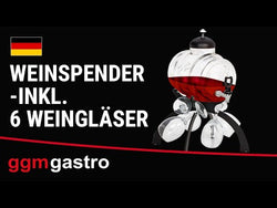 Dystrybutor wina - 4L - Czarny - z 4 kieliszkami do wina