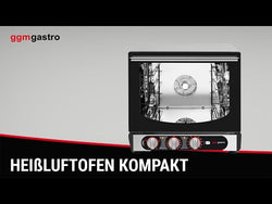 Piec konwekcyjny KOMPAKT z funkcją parową i grillową – manualny – w zestawie 4 blachy o wymiarach 450 x 340 mm