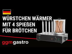 Urządzenie do hot-dogów - 1,1kW - z 4 bolcami do bułek