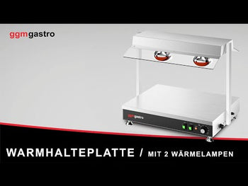 Płyta grzewcza - 1 kW - z 2 lampami grzewczymi - Prime Gastro