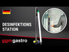 Hand Sanitiser Station - 1400ml - Aluminium - freestanding, foot‑operated