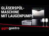 Double-skinned Compact Glasswasher - Manual - 2.97kW - with Drain Pump, Detergent & Rinse Aid Pumps