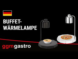 Lampa grzewcza do potraw do bufetu nastolna - 250W - cylindryczna - czarny
