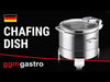 Chafing dish – round – stainless steel – 8.9 L – with glass lid with soft-close mechanism