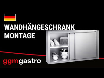 ECO stainless steel wall-mounted cabinet - 1000x400 mm - with sliding doors - 650 mm high