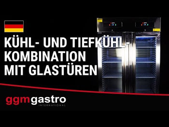 Chłodziarko-zamrażarka PREMIUM - GN 2/1 - 1400 litrów - z 2 szklanymi drzwiami - Prime Gastro