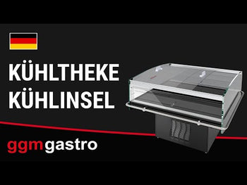 Lada chłodnicza / wyspa chłodnicza - 1170 mm - z 2 przesuwanymi szklanymi drzwiami