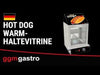 Witryna grzewcza do hot dogów – parowa – 1,2 kW – z 2 poziomami