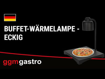 Lampa grzewcza do bufetu – 250 W – kwadratowa – czarna - Prime Gastro