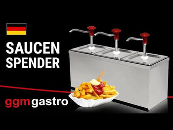 Dozownik do sosów – 3x 2L – włącznie z podstawą ze stali nierdzewnej - Prime Gastro