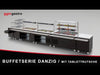 Cold buffet trolley GDAŃSK – 1300 mm – for 3x GN 1/1 – with tray slide – black