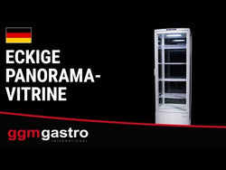 Panoramic display cabinet - 235 liters - 510 mm - 4 shelves - White