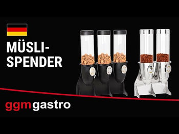 Dozownik do musli & płatków kukurydzianych - podwójny -Ø 115 mm - Chromowany - dozownik obrotowy - Prime Gastro