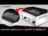 Commercial Electric Griddle - 4.4kW - Smooth/Ribbed Plate (half & half) - Cooking area: 600x335mm