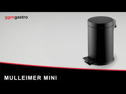 Kosz na śmieci Mini - 5 litrów - z pedałem - czarny - Prime Gastro