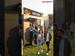 Przyczepa handlowa / food truck DÖNER – 5,7 m – z wyposażeniem podstawowym i sprzętem kuchennym