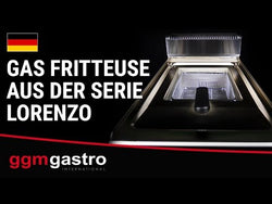 Frytownica gazowa dwukomorowa nastolna - 10+10L - 13,8kW - z kranem spustowym