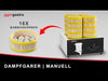 Dumpling and dim sum steamer – 2.5 kW – manual – with 16 bamboo baskets and 4 lids