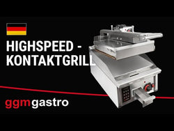 Cyfrowy grill kontaktowy - 6,2kW - z timerem - wyświetlacz cyfrowy - 400V
