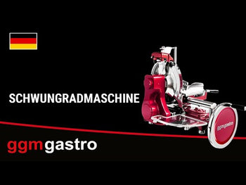 Maszyna z kołem zamachowym - Ostrze: Ø 300 mm - Czerwony - włącznie z ramą podstawy - Prime Gastro