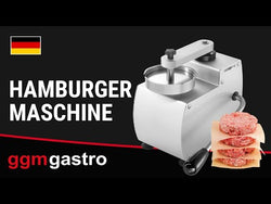 Prasa do hamburgerów - ręczna - stal nierdzewna - Ø150mm + Ø100mm