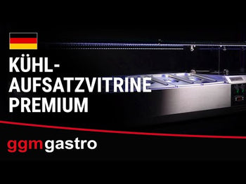 Nadstawna witryna chłodnicza PREMIUM z oświetleniem LED - 1500x335mm - 7x GN 1/4 - Prime Gastro
