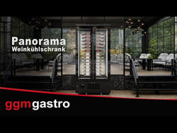 Panoramic wine cooler - 1 climate zone - 120 liters - max. 104 bottles