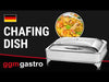 Chafing Dish / Podgrzewacz bufetowy - GN 1/1 - z przeszkloną pokrywą - z mechanizmem wolnoopadającym (Soft Close)
