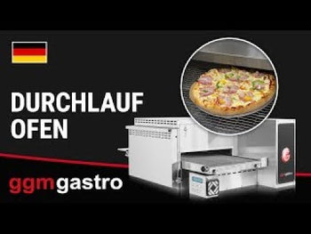 (3 szt.) Elektryczny piec przelotowy do pizzy  - 980x1300mm - cyfrowy - szerokość taśmy: 400mm - włącznie z ramą podstawy