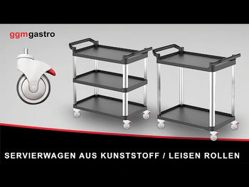 Plastikowy wózek do serwowania - 800x500mm - z 2 półkami do przechowywania - Prime Gastro