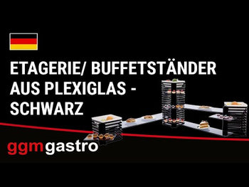 Etażerka/stojak bufetowy wykonany z pleksi - czarny - Prime Gastro
