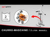 Wyciskarka do churros - 2l - Ręczna - w zestawie: 5 końcówek do churros