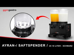 Dyspenser do soków - 2x 10L - 500W - Czarny