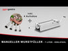 Commercial Manual Sausage Stuffer - Horizontal - 5L - Stainless Steel - incl. 4 Stuffing Tubes