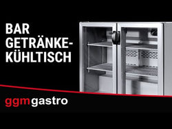 Bar cooler - 900 mm - 220 litres - with 2 hinged doors - black