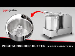 Vegetable cutter - 12 liters - 1.8 kW - 230 V - 1100-2800 rpm