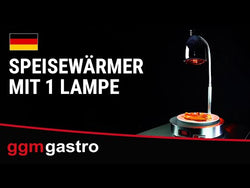 Płyta grzewcza bufetowa - ze stali nierdzewnej - 650W - z 1 lampami na podczerwień