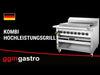 Mangal Charcoal Grill - 1120mm - for Adana & Shish Kebab - 15 automatic rotating skewers - with cabinet base