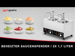 Dozownik do sosów z podgrzewaniem - 600W - 2L - do sera i czekolady - z wkładem